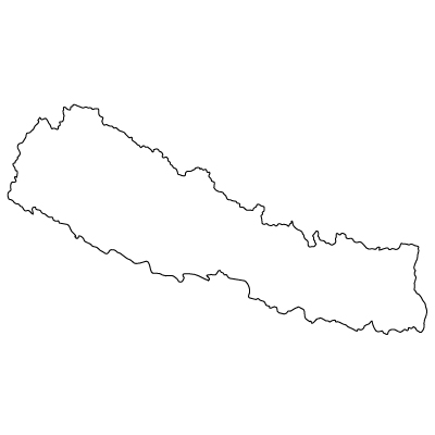 ネパール連邦民主共和国無料フリーイラスト｜無地(白)